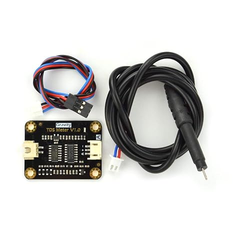 Gravity: Analog TDS Meter Sensor Kit for Arduino - 83cm Waterproof Probe with Anti-Polarization Design, 0-1000ppm 10%, Water Quality Testing for Hydroponics/Aquarium/Home