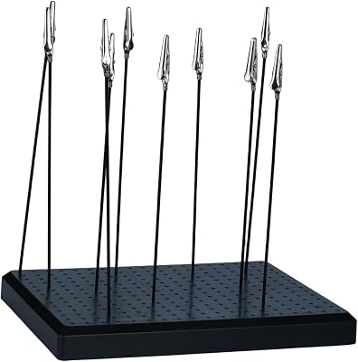 YXQ Painting Stand Base 20 x 15 x2.4cm7.87x5.91x0.94inch Color Clip Base Alligator Clip Sticks Set Model Holder 14 x 19 Holes and 10PCS Alligator Clip Stick Set Modeling Tool