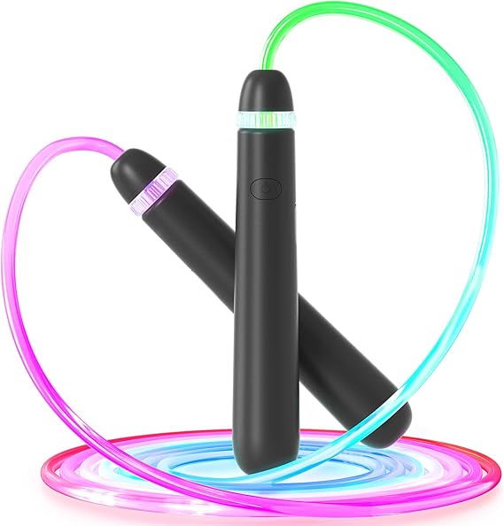 LED Light Up Jump Rope for Kids Glow, Rechargeable, Exercise