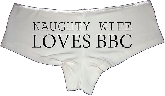Sexy Girl Rock Naughty Wife Loves BBC Panties Cheeky Cotton Booty Shorts, Flirty Low-Rise Lingerie for Hotwives, Bold Gift