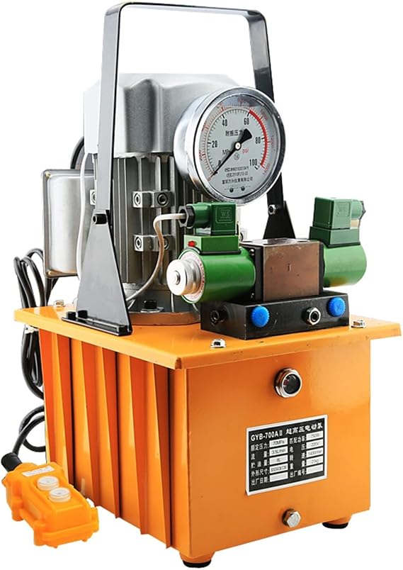 Adjustable Small submersible pump ZCB-700AB-2 Hydraulic Electric Pump (Solenoid valve) Double Circuit High Pressure Oil Pump Electric Hydraulic Pump 220V 7L