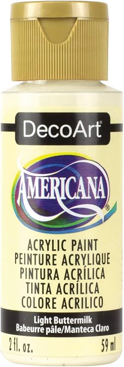 DecoArt Americana Acrylic Paint, 2-Ounce, Light Buttermilk (DA164-3)