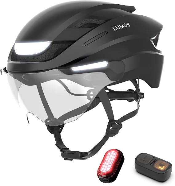 Lumos Ultra E-Bike Helmet(Onyx Black,Non-MIPS,Size M-L) & Firefly Mini Bike Light