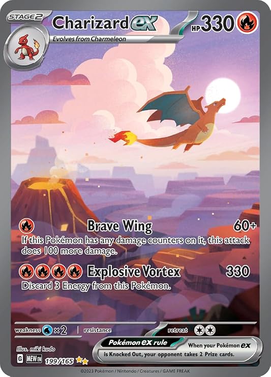 Pokemon - Charizard ex 199/165 151 - Special Illustration Rare - Single Card