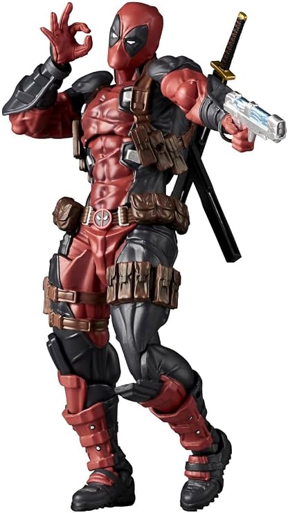 Kaiyodo Revoltech Amazing Yamagchi Deadpool Ver. 2.5, Total Height Approx. 6.7 inches 170 mm, Non-scale, PVC & ABS Pre-painted Action Figure