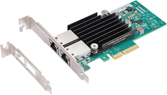 10Gb Dual Port PCIe Network Card 10GBase-T RJ45 LAN Adapter
