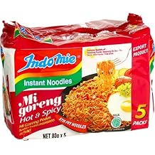 Indomie Instant Fried Noodles Hot &amp;amp; Spicy Flavour  Total 10 packs x 80g