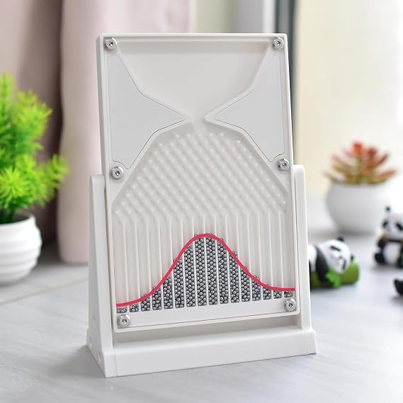 Desk Galton Board, Physics Lab Teaching Tool, 12x18cm Acrylic | Probability Demonstration Model, with Bell Curve, Effective Statistical Law Experiment Tool, Inspire Curiosity