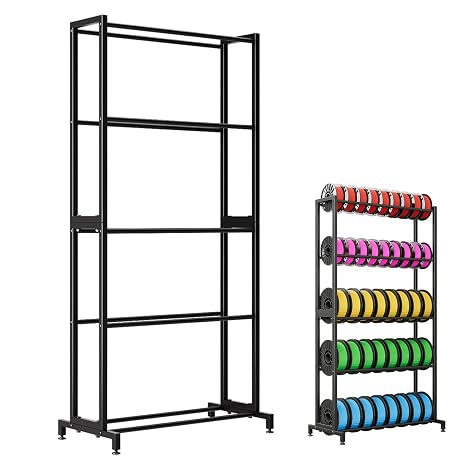 5-Tier 3D Printer Filament Storage Rack, Heavy Duty Spool Holder