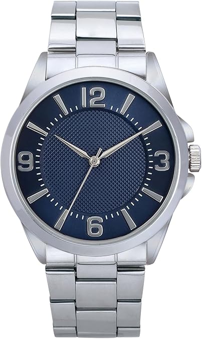 NUOVO Men's Classic Watch 41mm Dial Silver Stainless Steel Case and Band Analog Display Arabic Numerals Water Resistant