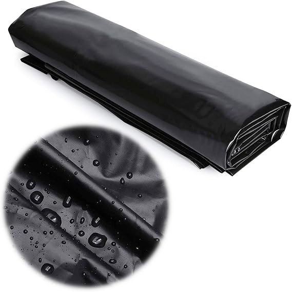 Pond Liner Black Fish Pond Liner Impermeable Garden Pond Membrane 7x10feet 10x13feet Waterproof Garden Fountain Liner 20x23feet HDPE Flexible Pond Lining for Backyard Waterfall Pond Underlayment