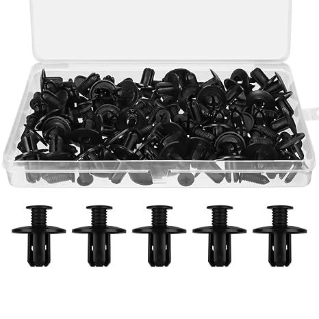 60pcs Plastic Rivets 8mm Bumper Fastener Clips Universal Car Holder Clips Plastic Rivets Fit Plastic Expansion Rivets