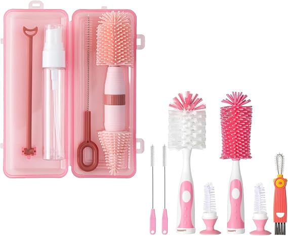 Travel Bottle Brush & Nylon Bottle Bundle