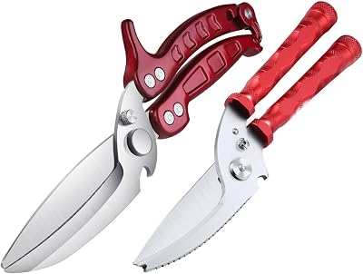 DRAGON RIOT Heavy Duty Kitchen Shears 2 Pack,A Must Have Kitchen Shears for Chicken and Meat Cutting - Dishwasher Safe and Stainless Food Kitchen Scissors for Thanksgiving