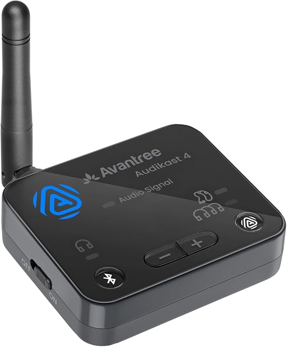 Avantree Audikast 4 Auracast & Bluetooth TV Transmitter for Headphones