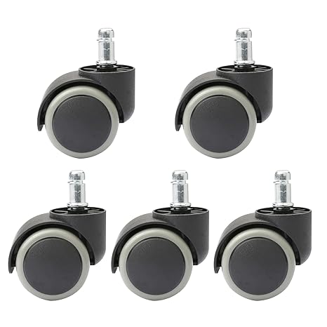Chair Castors Heavy Duty Chair Wheels heedpeiur 5 Pcs Rubber Castors