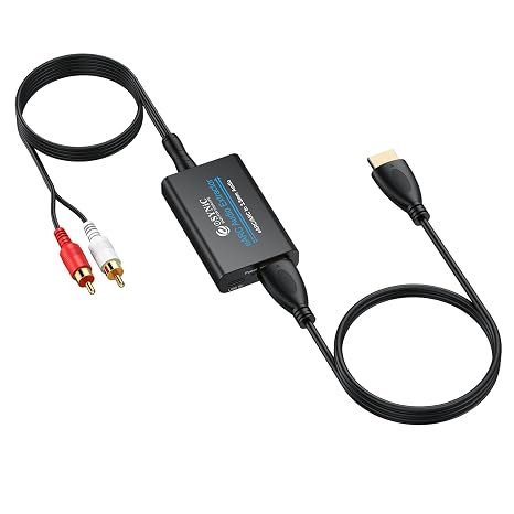 eSynic 192kHz eARC ARC Audio Extractor HDMI to 3.5mm/RCA