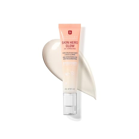 Erborian Skin Hero Glow, Non-Tinted Bare Perfector, Illuminates, Highlights, Hydrates, Smooths for Natural Radiant, Glass, Dewey Look, Korean Skincare