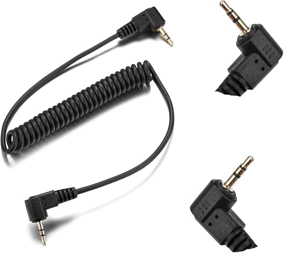 2.5mm-C1 Camera Remote Control Shutter Release Cable for Canon T6i T6S T5 T5i T4i T3i T3 T2i T1i XT XTi XSi SL2/ EOS M 700D 650D 600D 550D 500D 1100D 80D 70D 60D Series