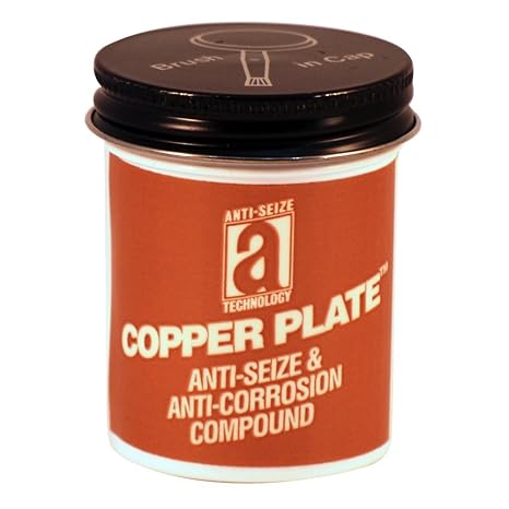 Anti-Seize Technology Copper Plate 21002 Anti-Seize Compound Without Graphite or Aluminum in a Non Melting Carrier, 2 oz, Copper, Paste