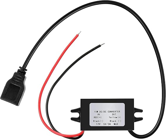 Weewooday 1 Pcs 12v to 5v USB DC Converter Adapter Car Power Regulator