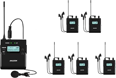 ANLEON MTG-400 Wireless Tour Guide Language Interpretation System Crystal Clear Audio Wireless Lavalier Lapel Microphone System 5