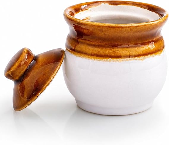 Ceramic Pickle Jar with Lid Kitchen Food Storage Canister Sugar Salt Spices