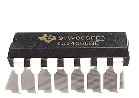 CD4066BE CD4066 4066 10-pA, 20-V, 1:1 (SPST), 4-Channel Analog Switch Breadboard-Friendly IC DIP-14 (Pack of 5)