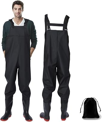 Waterproof Fishing Waders for Men & Women - Lightweight, Durable Chest Waders with Built-in Boots for Fly Fishing, Kayaking