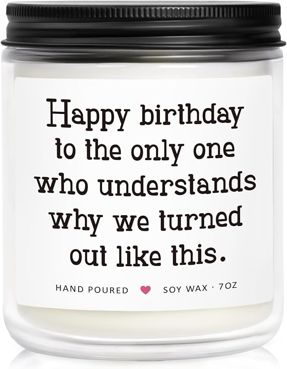 Sister Birthday Gifts from Sisters, Gifts for Sister Birthday, Sisters Gift from Sister Brother Sibling, Best Friend Bday Gift for Women, Sister Bday Candle 7oz