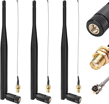 LoRa Antenna 915MHz Rubber Duck Antenna LoRa Meshtastic 915MHz Antennas with 90 Right-Angle for LoRa & Meshtastic Long-Range Communication(3-Pack)