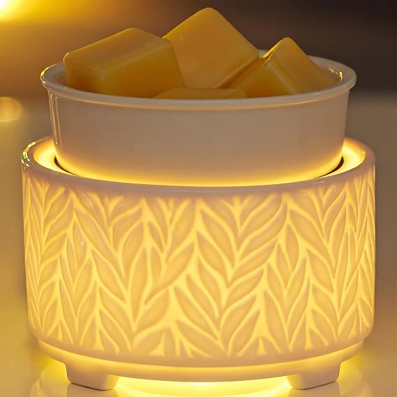 EQUSUPRO Wax Melt Warmer for Scented Wax Melts- Electric 4 in-1 Ceramic Candle Wax Warmer Burner Fragrance Wax Melter for Home Office Bedroom Living Room Decor & Gifts for Women
