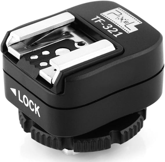 Pixel e-TTL Flash Hot Shoe Adapter with Extra PC Sync Port for Canon DSLRs and Flashguns