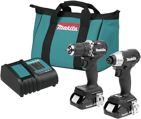 Makita CX203SYB 18V LXT Lithium-Ion Sub-Compact Brushless Cordless 2-Pc. Combo Kit (1.5Ah)