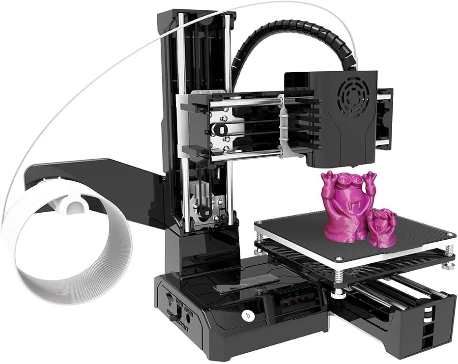 For Easythreed K9 Mini 3D Printer Easy to Use Entry Level Gift 3D Printer FDM TPU PLA Filament 1.75mm Black(UK)