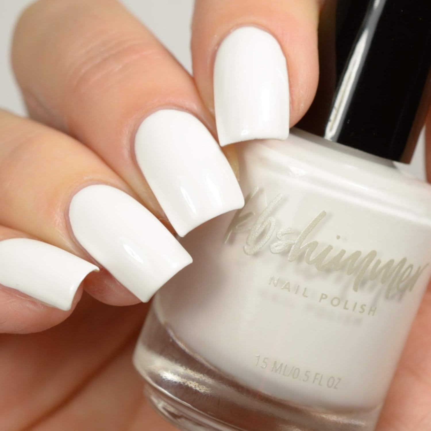 KBShimmer White Here White Now Nail Polish 0.5 oz Full Sized Bottle