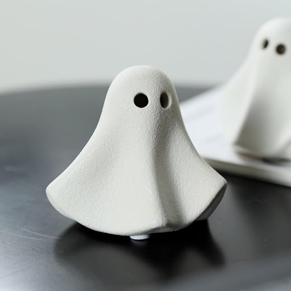 OwMell Ghost Statue Figurine, Halloween Fish Tank Decor Aquarium Decoratio
