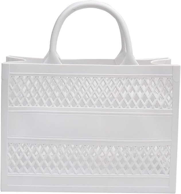 Jelly Tote Bag Plastic Basket Purse, Flower Tote Bag Aesthetic, Gift Bag for Kids,Girls, Women