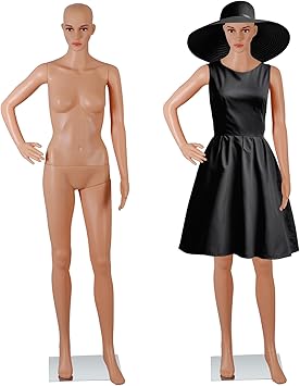 ZENY Female Mannequin Full Body, Torso Dress Form Mannequin, Detachable Stand, 69 Inches Adjustable Dress Model, 360 Rotating Head