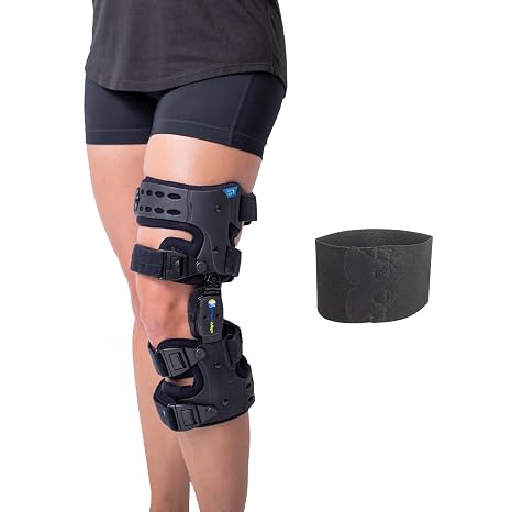 OA Unloader Left Knee Brace + Anti-Slip Knee Strap