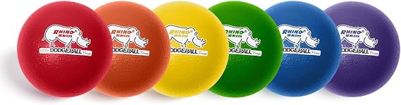 Champion Sports Rhino Skin Low Bounce Dodgeball Sets & Singles for Playground, PE, Backyard & League Games Team Sports Equipment for Youth & Adults