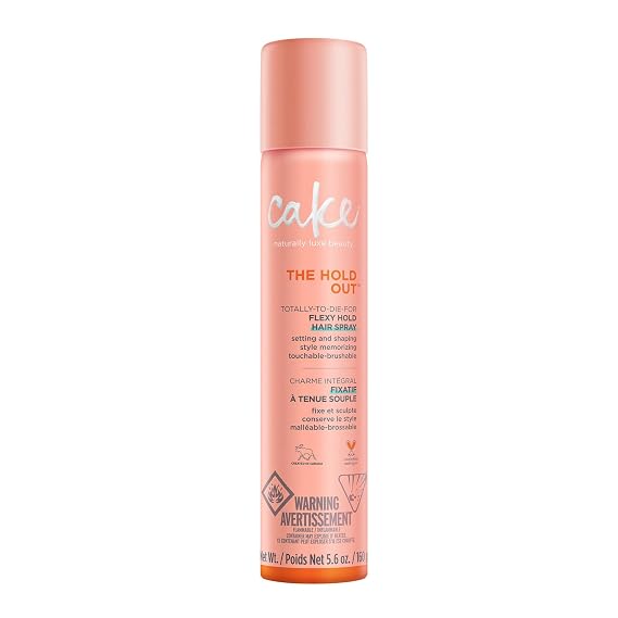 Cake Beauty Hairspray, The Hold Out For Brushable, Touchable, Flexible Hold Multi Tasking Styler- Vitamin E & Abyssinian Oil For All Hair Types- 5.6 Oz. / 160 g