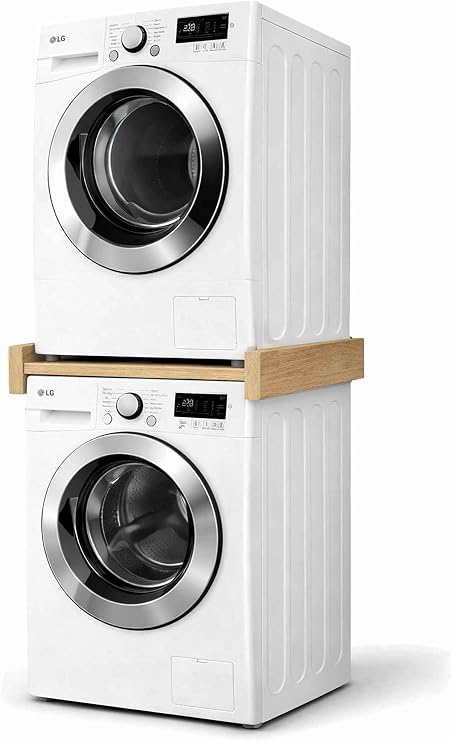 İMT AKSESUAR Çamaşır Makinesi Dolabı Çamaşır ve Kurutma Makinesi Üst Üste Sabitleme Bağlantı Aparatı Sonomo Meşe