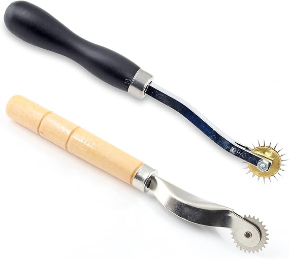 Uenhoy 2 Pcs Tracing Wheel Set, Needle Point & Serrated for Leather Sewing | High-Carbon Steel, Sharp Durable Gear, Two Types, Ergonomic Handle, For Leather Paper Cloth Marking