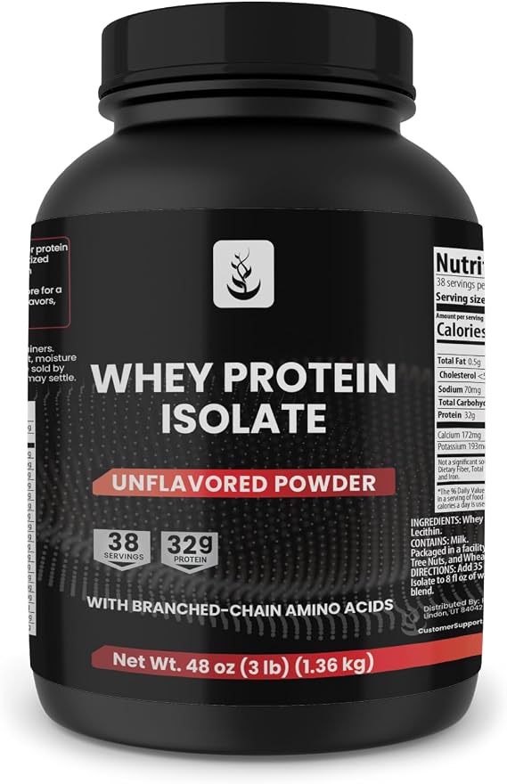 Pure Original Ingredients, Whey Protein Isolate 90, 3 Lb