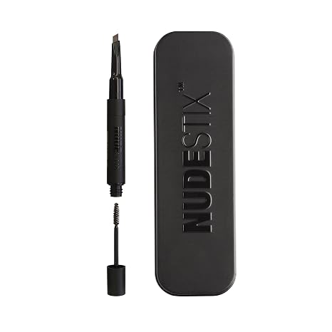 Nudestix Stylus Eyebrow Pencil & Gel Dual-Ended Brow Definer with Precision Pencil & Clear Gel for Shaping, Filling & Setting