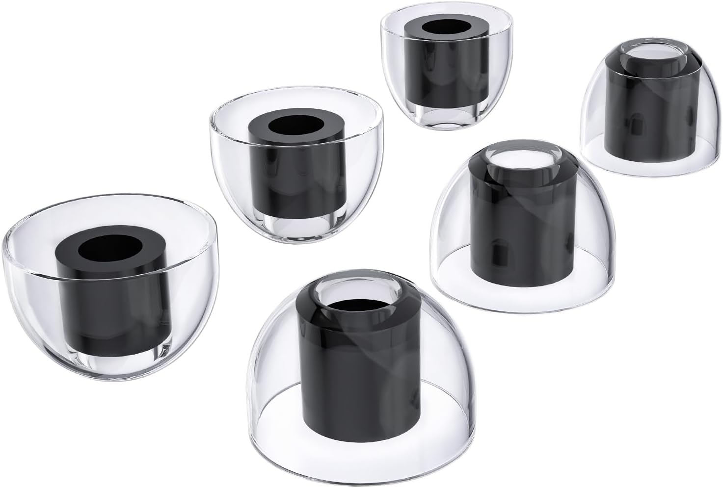 3 Pairs KBEAR KT01 Liquid Silicone Eartips, KINBOOFI Silicone IEM Eartips Earbuds for KZ ZST ZS10 PRO ZS10 PRO X AS10 ZSN ZSN ZSN PRO X ZSN PRO ZS10 PRO2 ZS12PRO X Wired Headphone Black