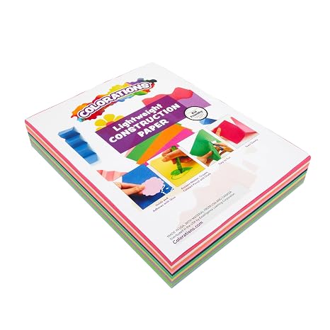 Colorations Lightweight Construction Paper Pack, 10 Colors, 300 Sheets