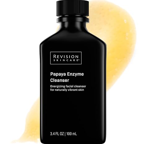 Revision Skincare Papaya Enzyme Cleanser, Energizing Facial Cleanser with Salicylic Acid, Soothing and Exfoliating