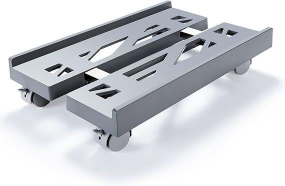 Adjustable Computer Tower Stand, Ventilated Mobile CPU Holder,Gray